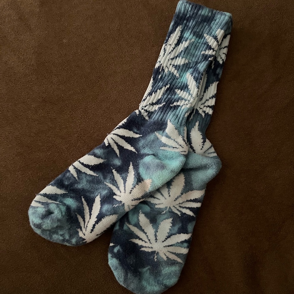 Huf socks green and blue NWOT